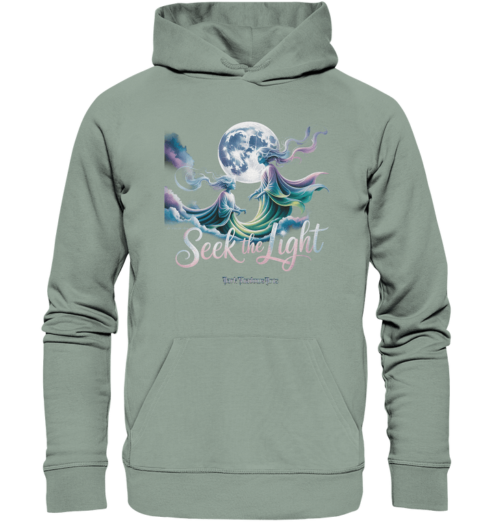 Seek the Light – Spiritueller Aufstieg & Kosmische Weisheit - Organic Hoodie | Hoodies | Dark Shadows Arts