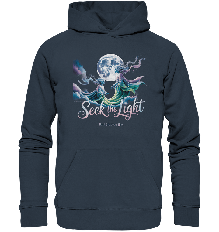 Seek the Light – Spiritueller Aufstieg & Kosmische Weisheit - Organic Hoodie | Hoodies | Dark Shadows Arts