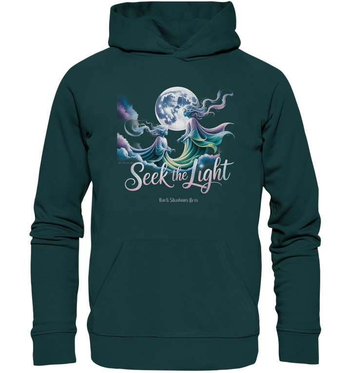 Seek the Light – Spiritueller Aufstieg & Kosmische Weisheit - Organic Hoodie | Hoodies | Dark Shadows Arts