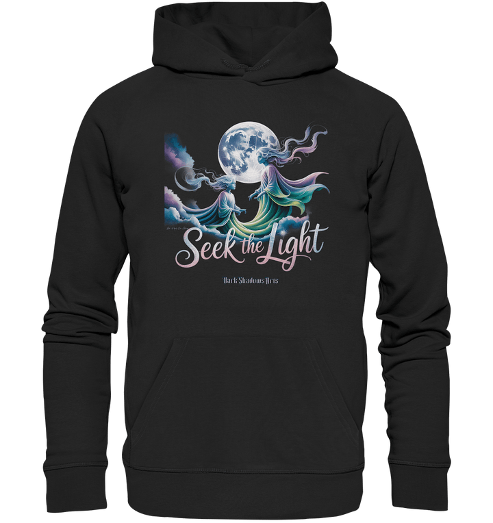 Seek the Light – Spiritueller Aufstieg & Kosmische Weisheit - Organic Hoodie | Hoodies | Dark Shadows Arts