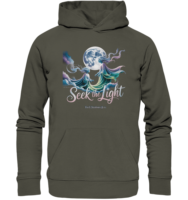 Seek the Light – Spiritueller Aufstieg & Kosmische Weisheit - Organic Hoodie | Hoodies | Dark Shadows Arts