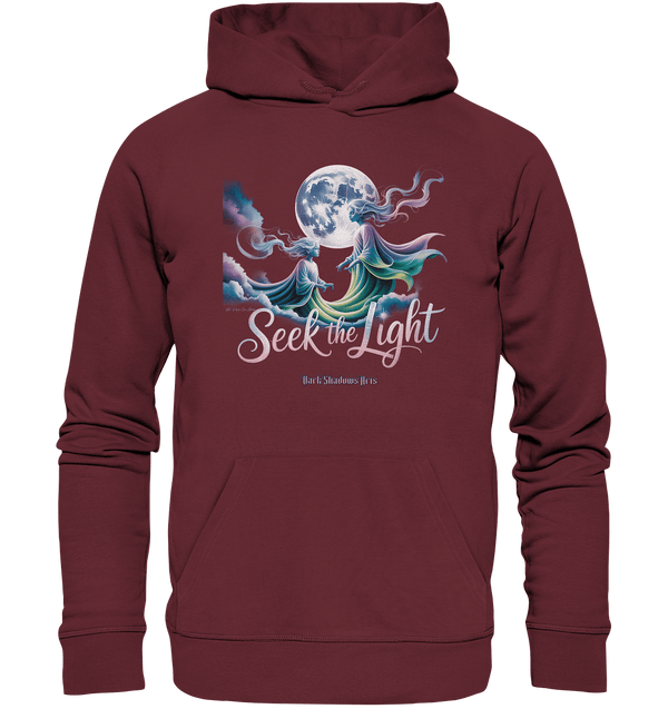 Seek the Light – Spiritueller Aufstieg & Kosmische Weisheit - Organic Hoodie | Hoodies | Dark Shadows Arts