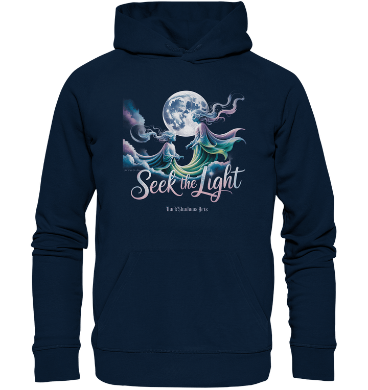 Seek the Light – Spiritueller Aufstieg & Kosmische Weisheit - Organic Hoodie | Hoodies | Dark Shadows Arts
