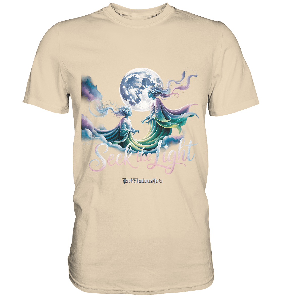 Seek the Light – Spiritueller Aufstieg & Kosmische Weisheit - Premium Shirt | Unisex - Shirts | Dark Shadows Arts