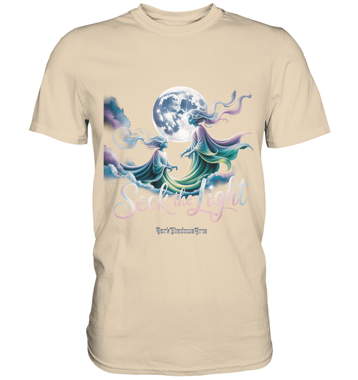 Seek the Light – Spiritueller Aufstieg & Kosmische Weisheit - Premium Shirt | Unisex - Shirts | Dark Shadows Arts