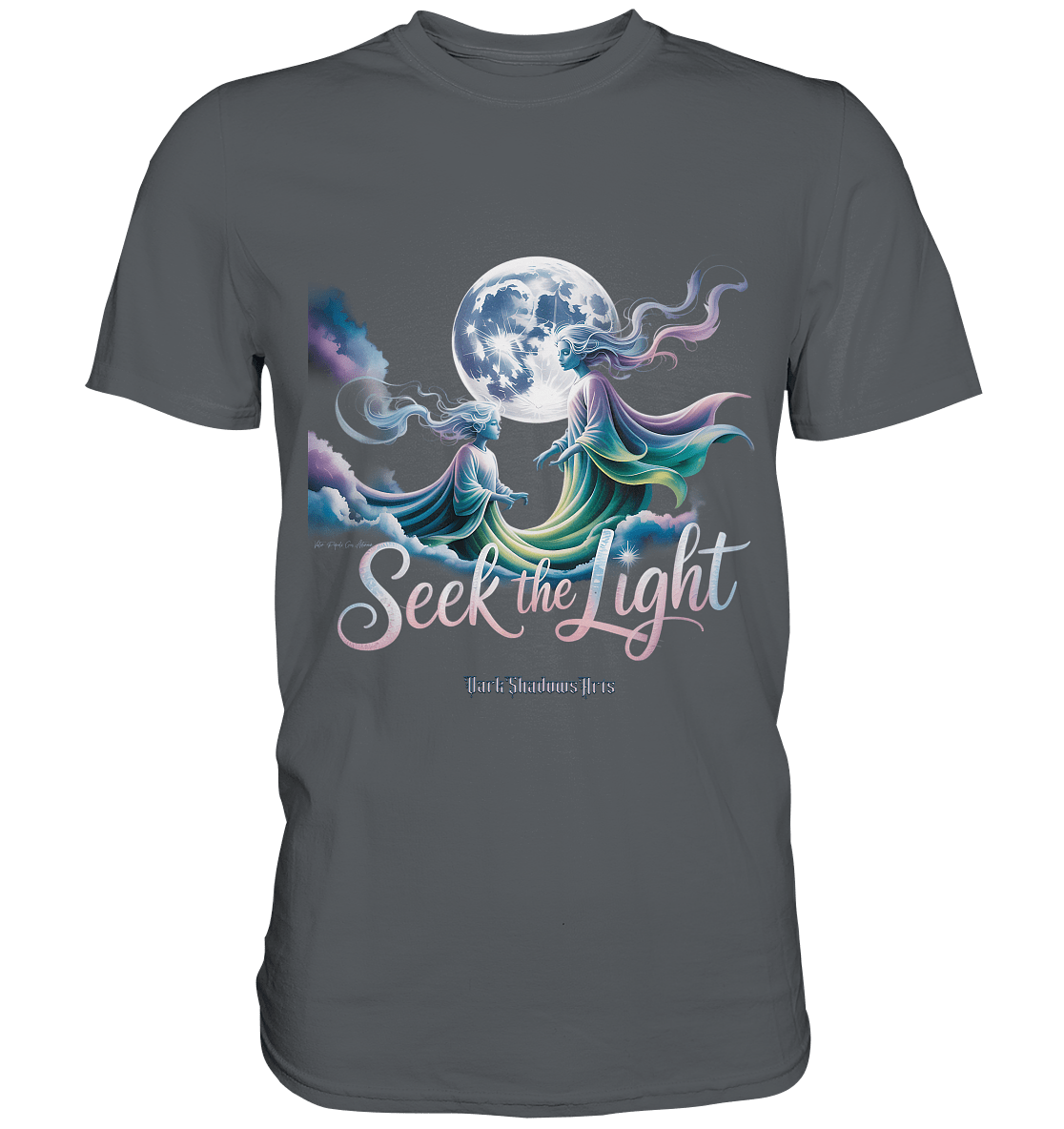 Seek the Light – Spiritueller Aufstieg & Kosmische Weisheit - Premium Shirt | Unisex - Shirts | Dark Shadows Arts