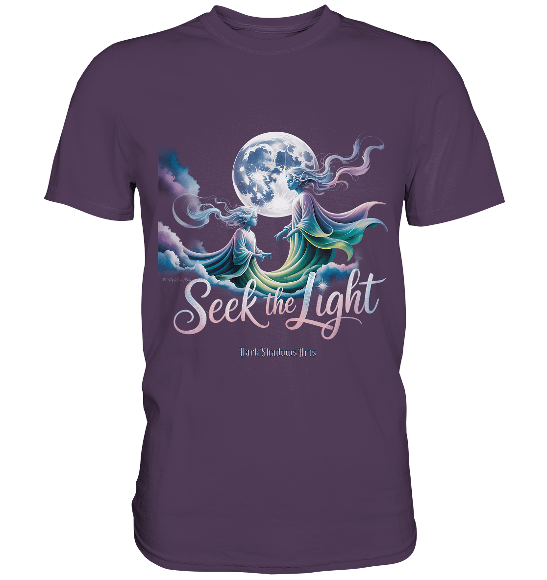 Seek the Light – Spiritueller Aufstieg & Kosmische Weisheit - Premium Shirt | Unisex - Shirts | Dark Shadows Arts