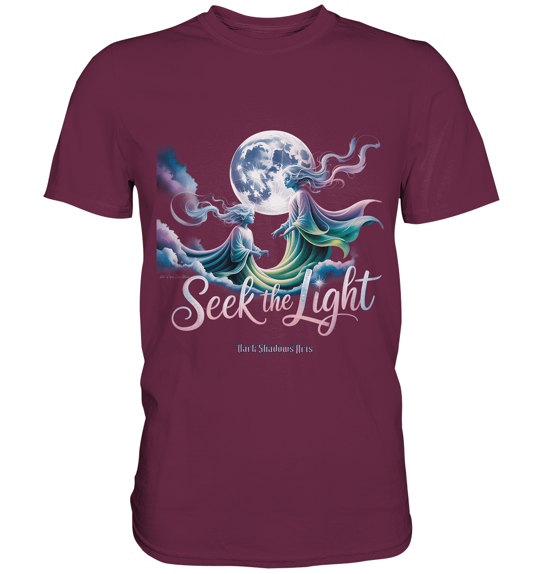 Seek the Light – Spiritueller Aufstieg & Kosmische Weisheit - Premium Shirt | Unisex - Shirts | Dark Shadows Arts