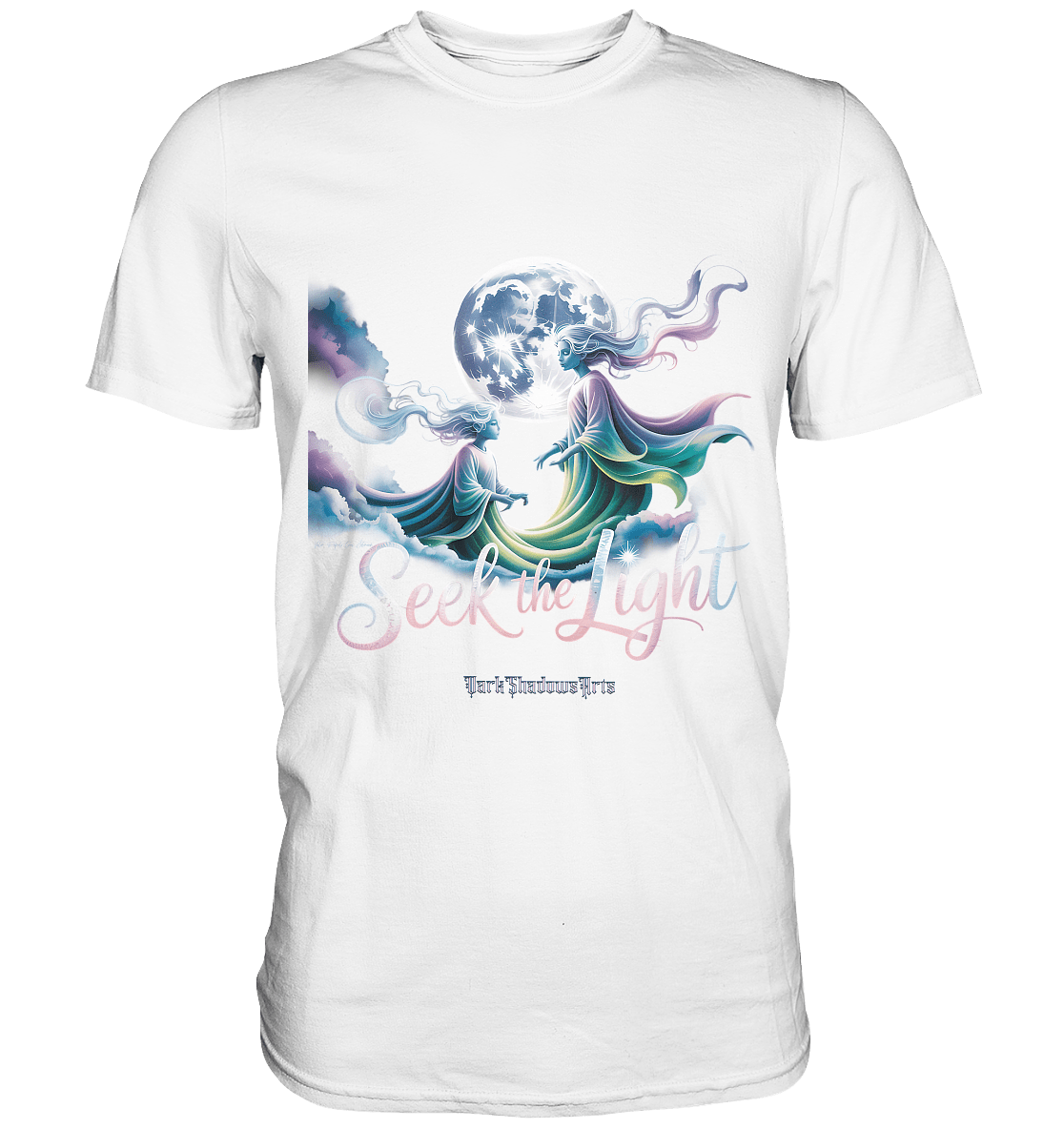 Seek the Light – Spiritueller Aufstieg & Kosmische Weisheit - Premium Shirt | Unisex - Shirts | Dark Shadows Arts