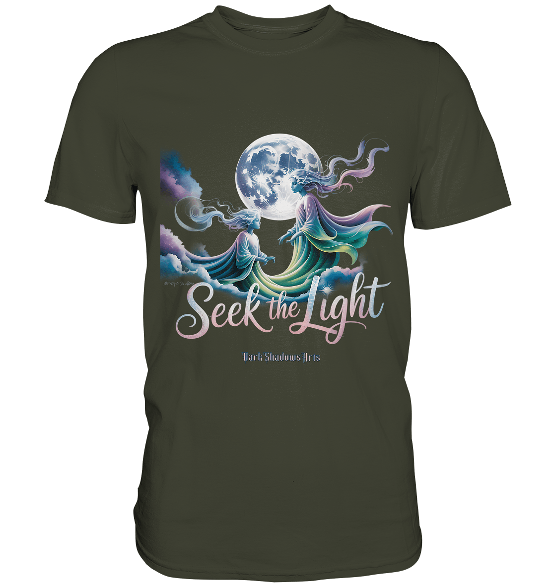 Seek the Light – Spiritueller Aufstieg & Kosmische Weisheit - Premium Shirt | Unisex - Shirts | Dark Shadows Arts