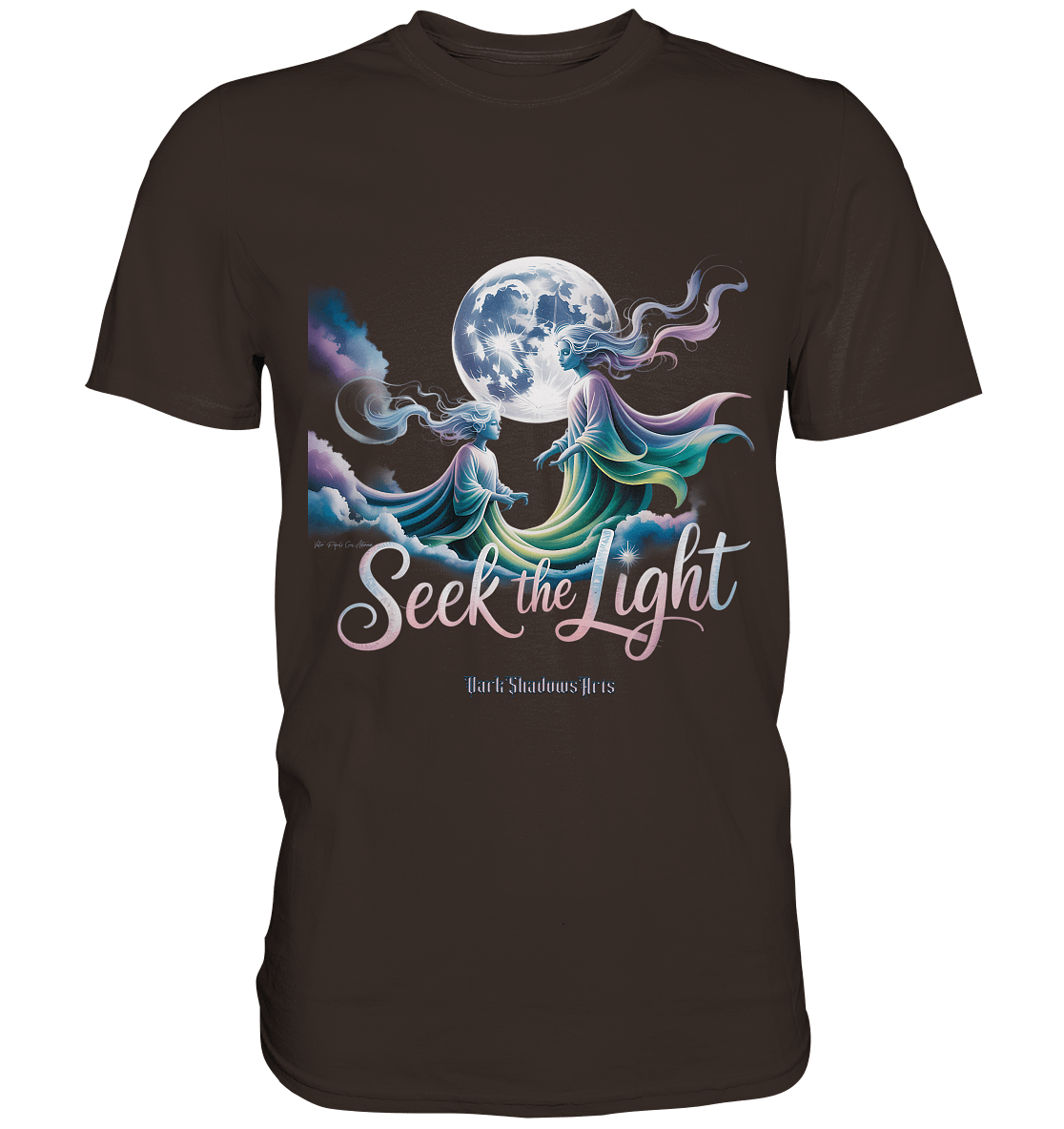 Seek the Light – Spiritueller Aufstieg & Kosmische Weisheit - Premium Shirt | Unisex - Shirts | Dark Shadows Arts