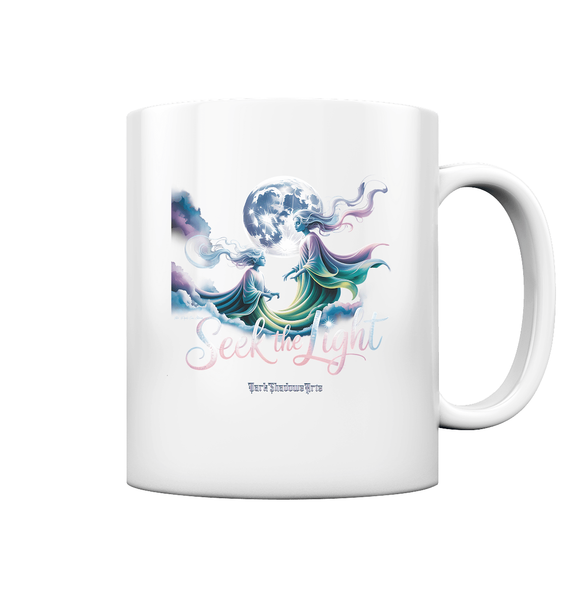 Seek the Light – Spiritueller Aufstieg & Kosmische Weisheit - Tasse glossy | Trinkgefäße | Dark Shadows Arts