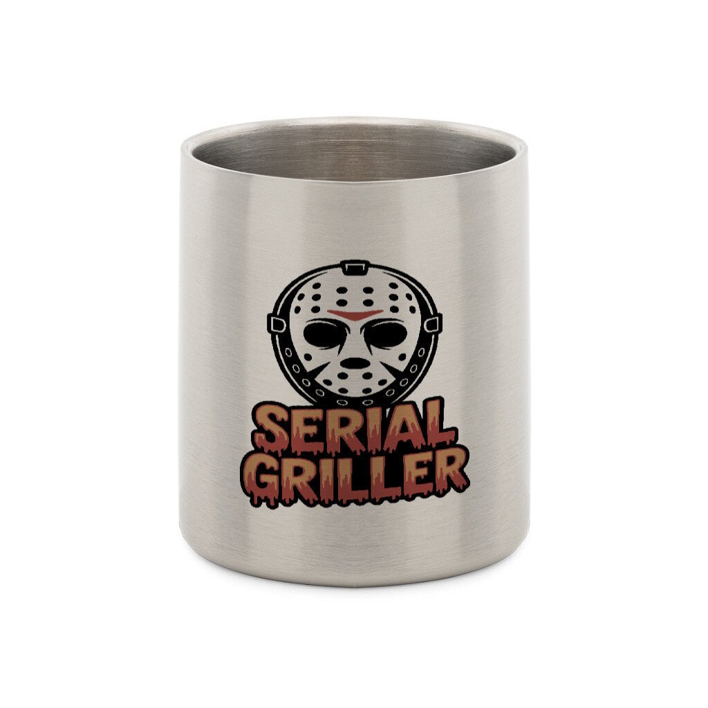 Serial Griller - Edelstahl - Tasse mit Karabiner | Mug | Dark Shadows Arts