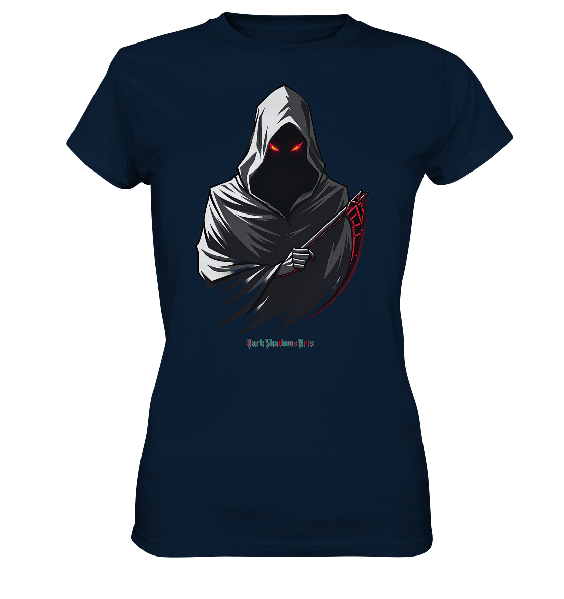 Shadow Reaper Hooded Harbinger - Ladies Premium Shirt | Lady - Shirts | Dark Shadows Arts