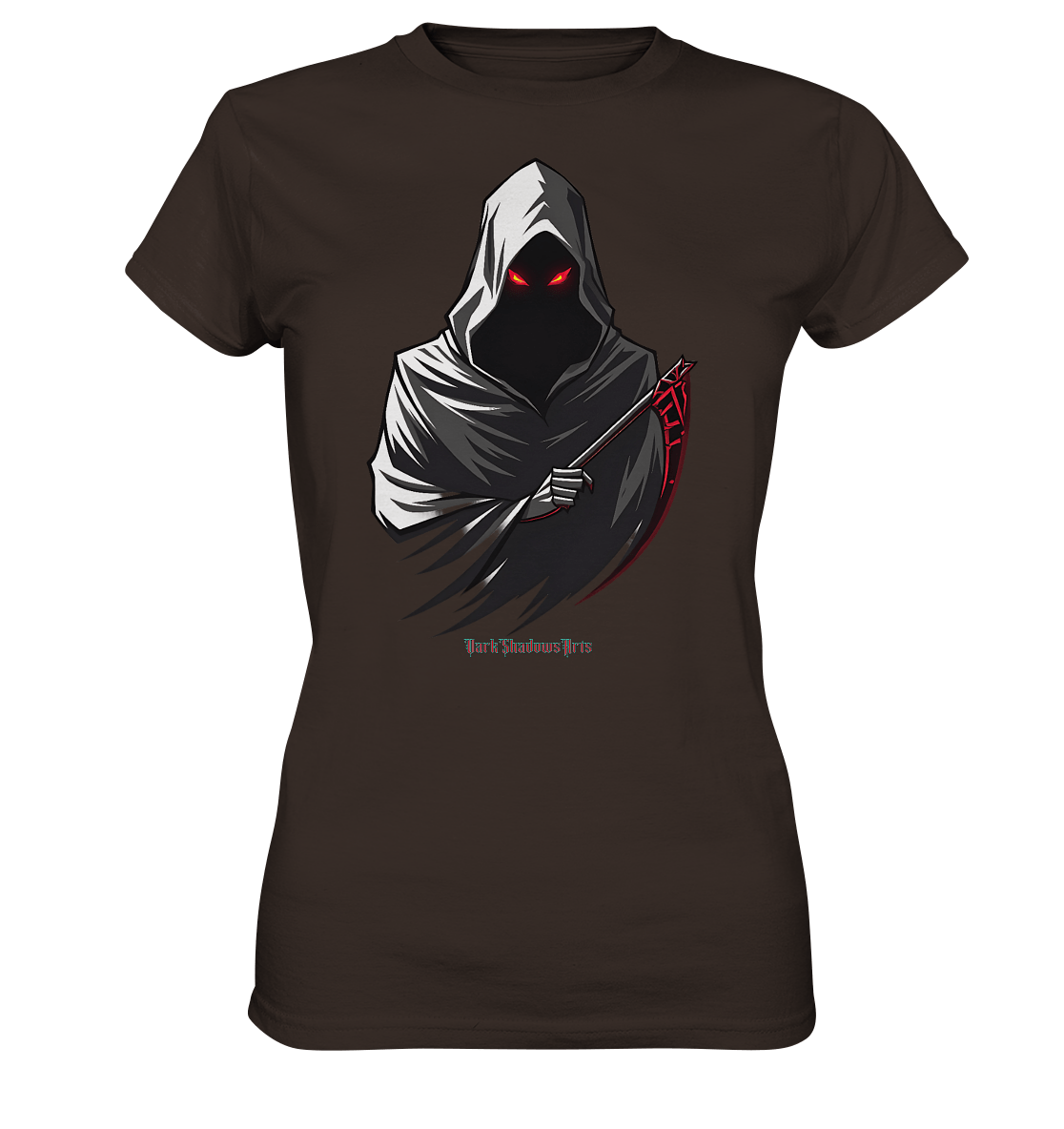 Shadow Reaper Hooded Harbinger - Ladies Premium Shirt | Lady - Shirts | Dark Shadows Arts