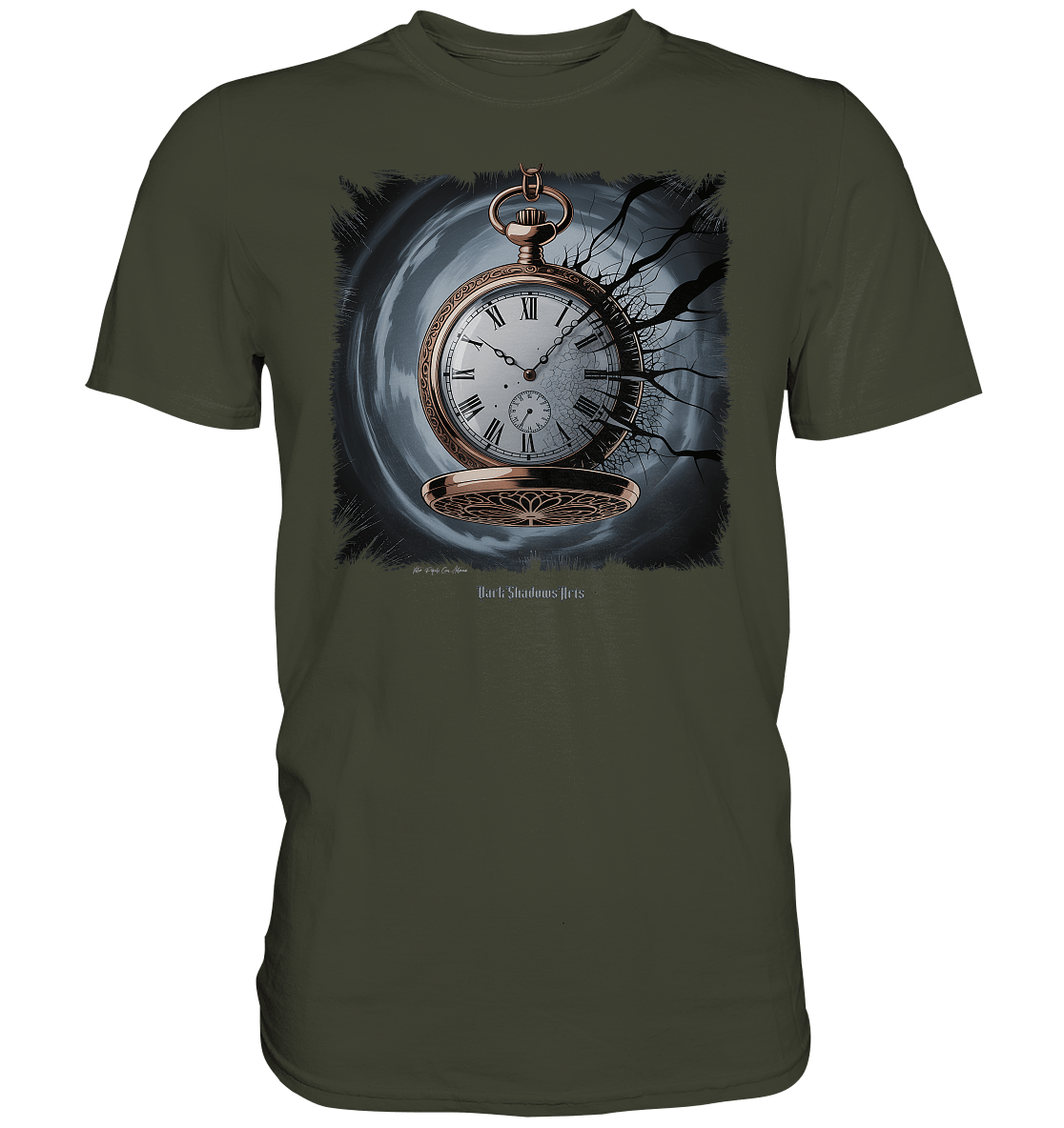 shadowed time - die zerbrochene uhr der verlorenen zeit - Premium Shirt | Unisex - Shirts | Dark Shadows Arts