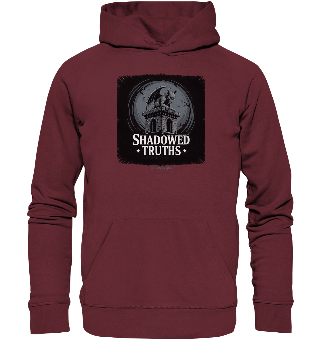 shadowed truths - düstere gargoyle - kunst mit tiefgründiger symbolik - Organic Hoodie | Hoodies | Dark Shadows Arts