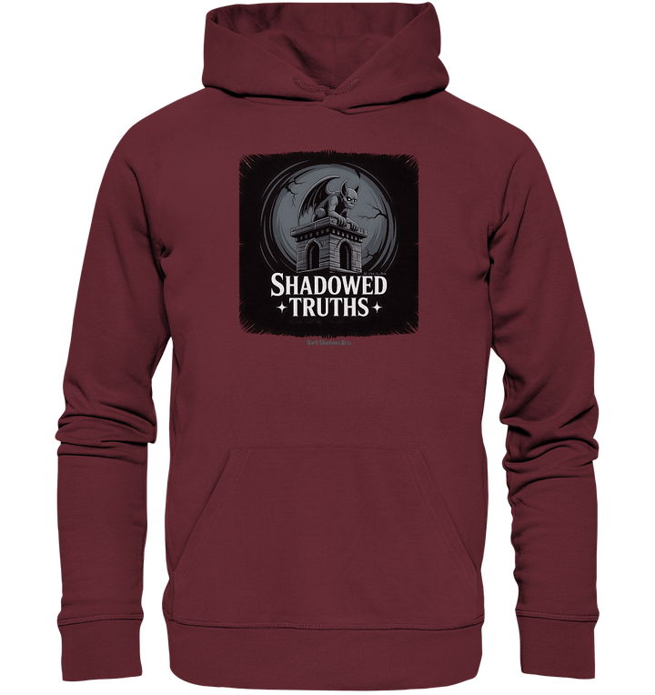 shadowed truths - düstere gargoyle - kunst mit tiefgründiger symbolik - Organic Hoodie | Hoodies | Dark Shadows Arts