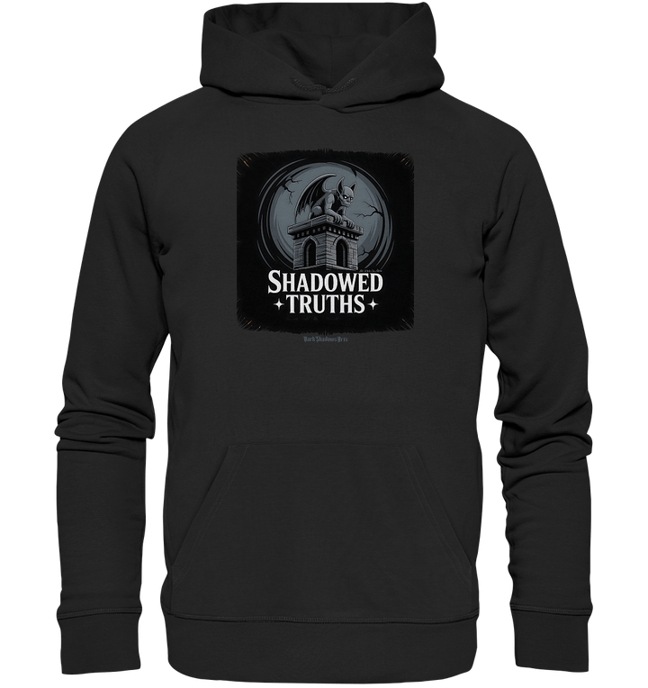 shadowed truths - düstere gargoyle - kunst mit tiefgründiger symbolik - Organic Hoodie | Hoodies | Dark Shadows Arts