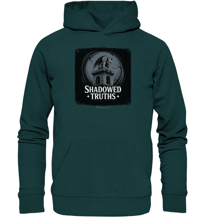 shadowed truths - düstere gargoyle - kunst mit tiefgründiger symbolik - Organic Hoodie | Hoodies | Dark Shadows Arts