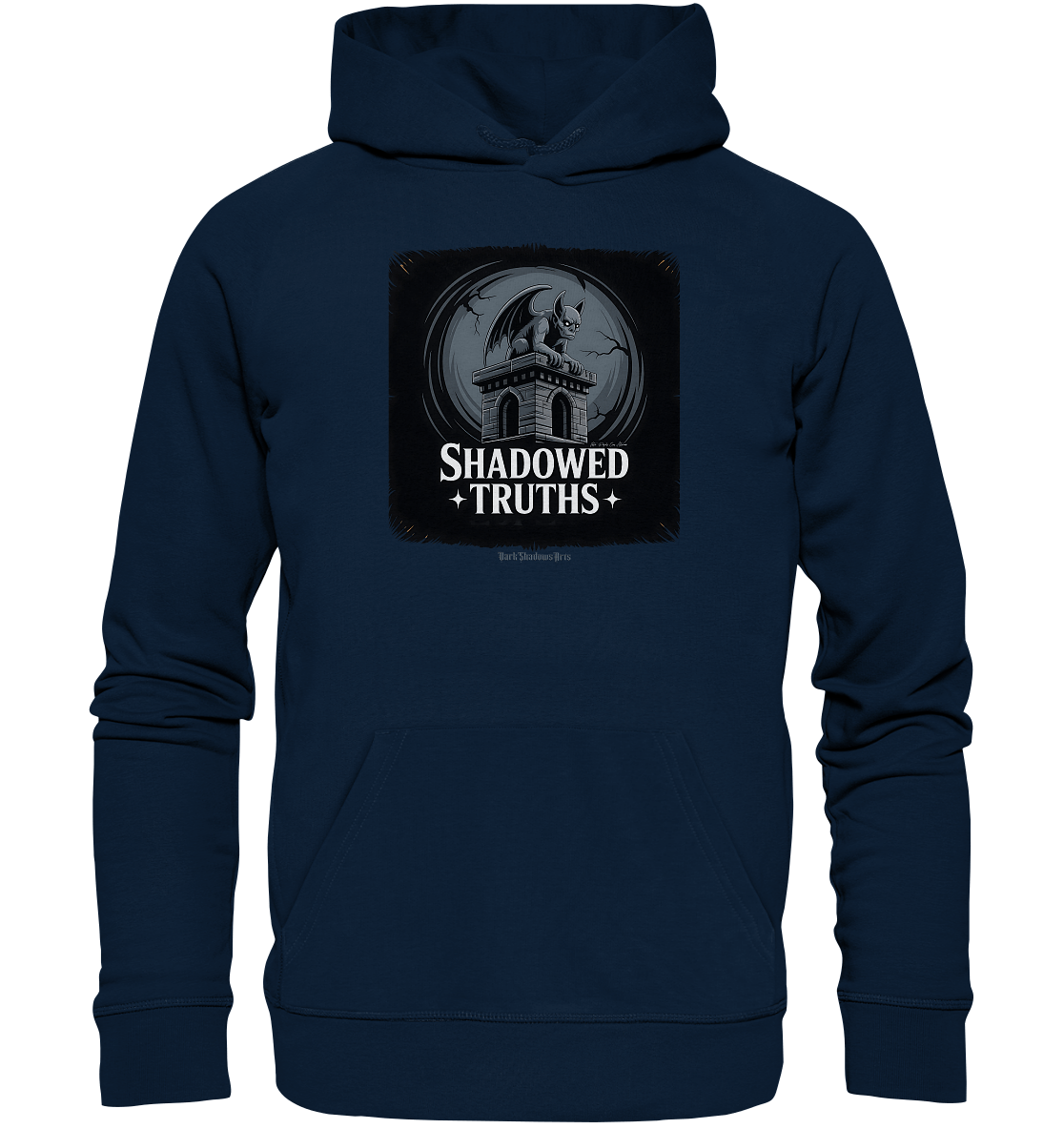 shadowed truths - düstere gargoyle - kunst mit tiefgründiger symbolik - Organic Hoodie | Hoodies | Dark Shadows Arts
