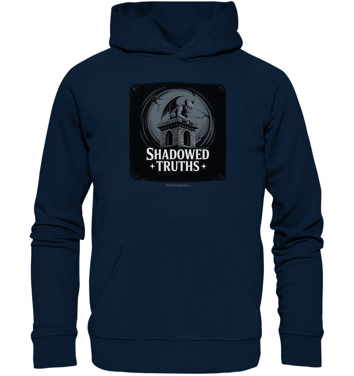 shadowed truths - düstere gargoyle - kunst mit tiefgründiger symbolik - Organic Hoodie | Hoodies | Dark Shadows Arts