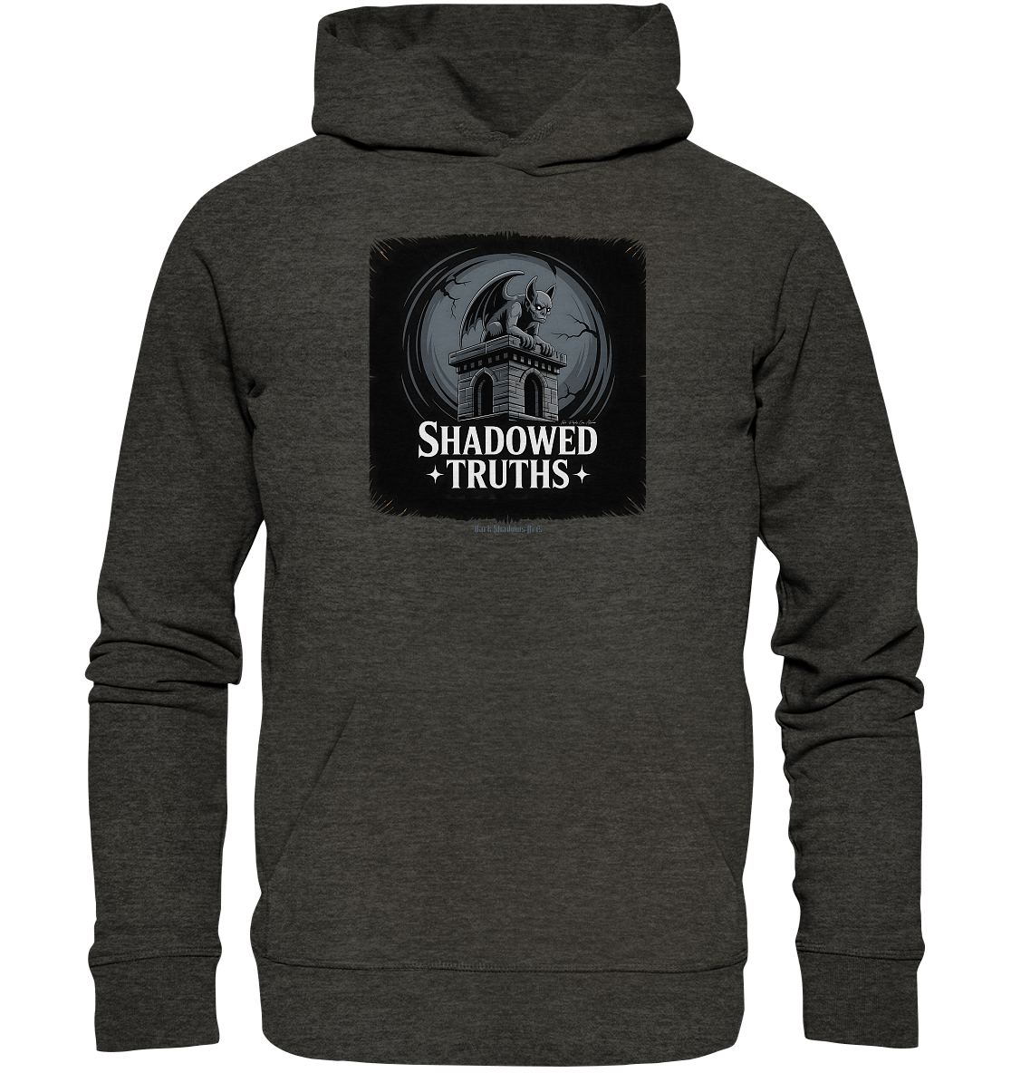 shadowed truths - düstere gargoyle - kunst mit tiefgründiger symbolik - Organic Hoodie | Hoodies | Dark Shadows Arts