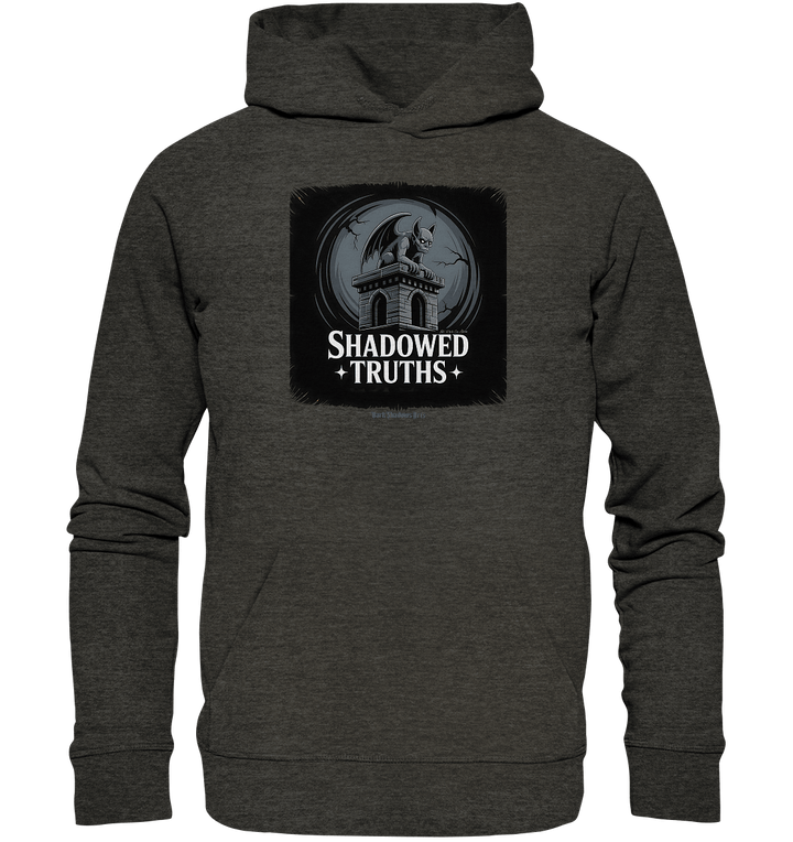 shadowed truths - düstere gargoyle - kunst mit tiefgründiger symbolik - Organic Hoodie | Hoodies | Dark Shadows Arts