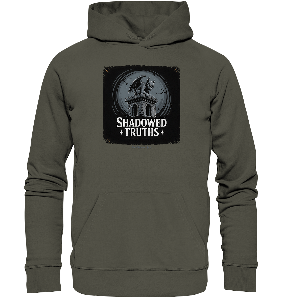 shadowed truths - düstere gargoyle - kunst mit tiefgründiger symbolik - Organic Hoodie | Hoodies | Dark Shadows Arts