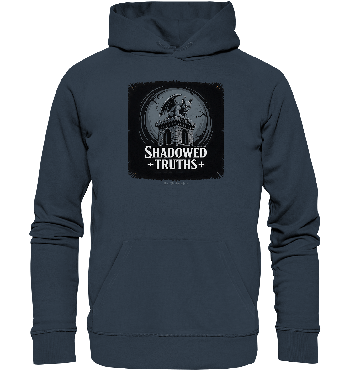 shadowed truths - düstere gargoyle - kunst mit tiefgründiger symbolik - Organic Hoodie | Hoodies | Dark Shadows Arts