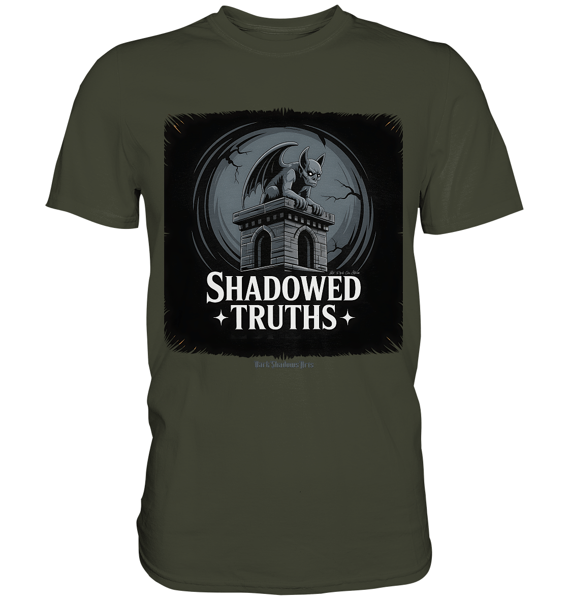 shadowed truths - düstere gargoyle - kunst mit tiefgründiger symbolik - Premium Shirt | Unisex - Shirts | Dark Shadows Arts