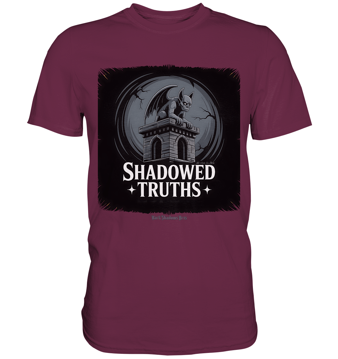 shadowed truths - düstere gargoyle - kunst mit tiefgründiger symbolik - Premium Shirt | Unisex - Shirts | Dark Shadows Arts