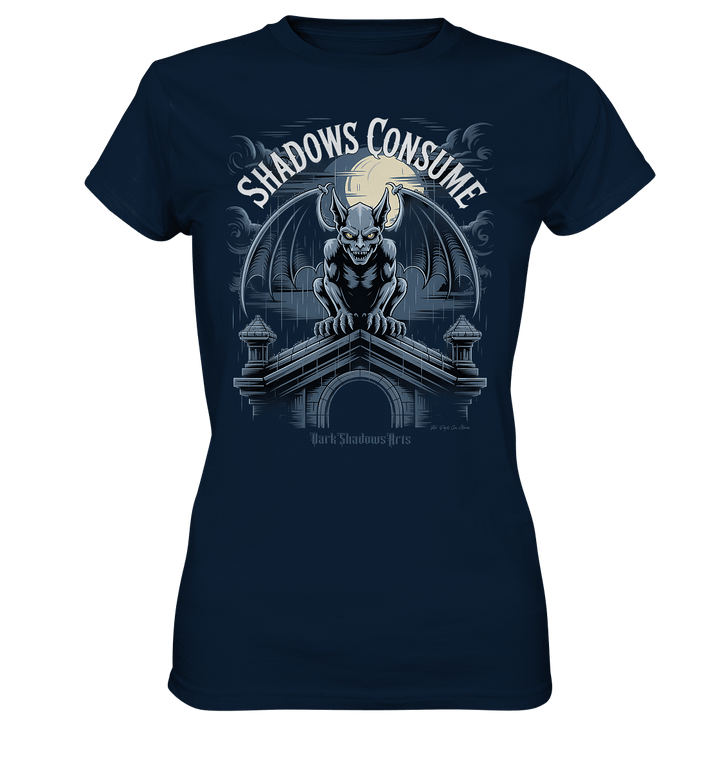 Shadows Consume - Das Geheimnis der Flügel in der dunklen Nacht - Ladies Premium Shirt | Lady - Shirts | Dark Shadows Arts