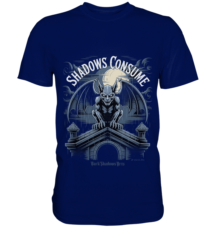 Shadows Consume - Das Geheimnis der Flügel in der dunklen Nacht - Premium Shirt | Unisex - Shirts | Dark Shadows Arts