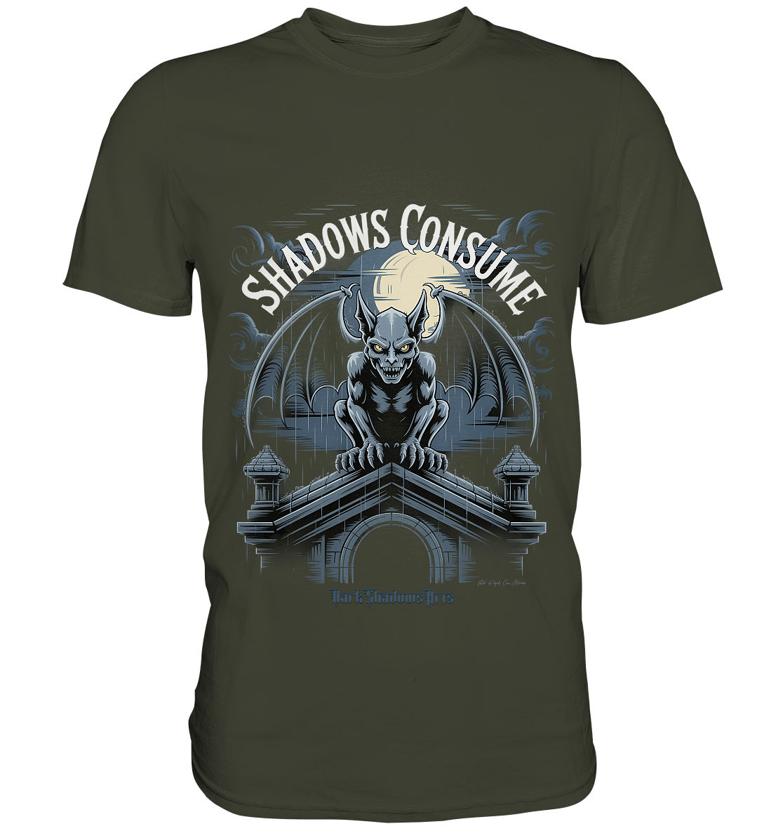 Shadows Consume - Das Geheimnis der Flügel in der dunklen Nacht - Premium Shirt | Unisex - Shirts | Dark Shadows Arts