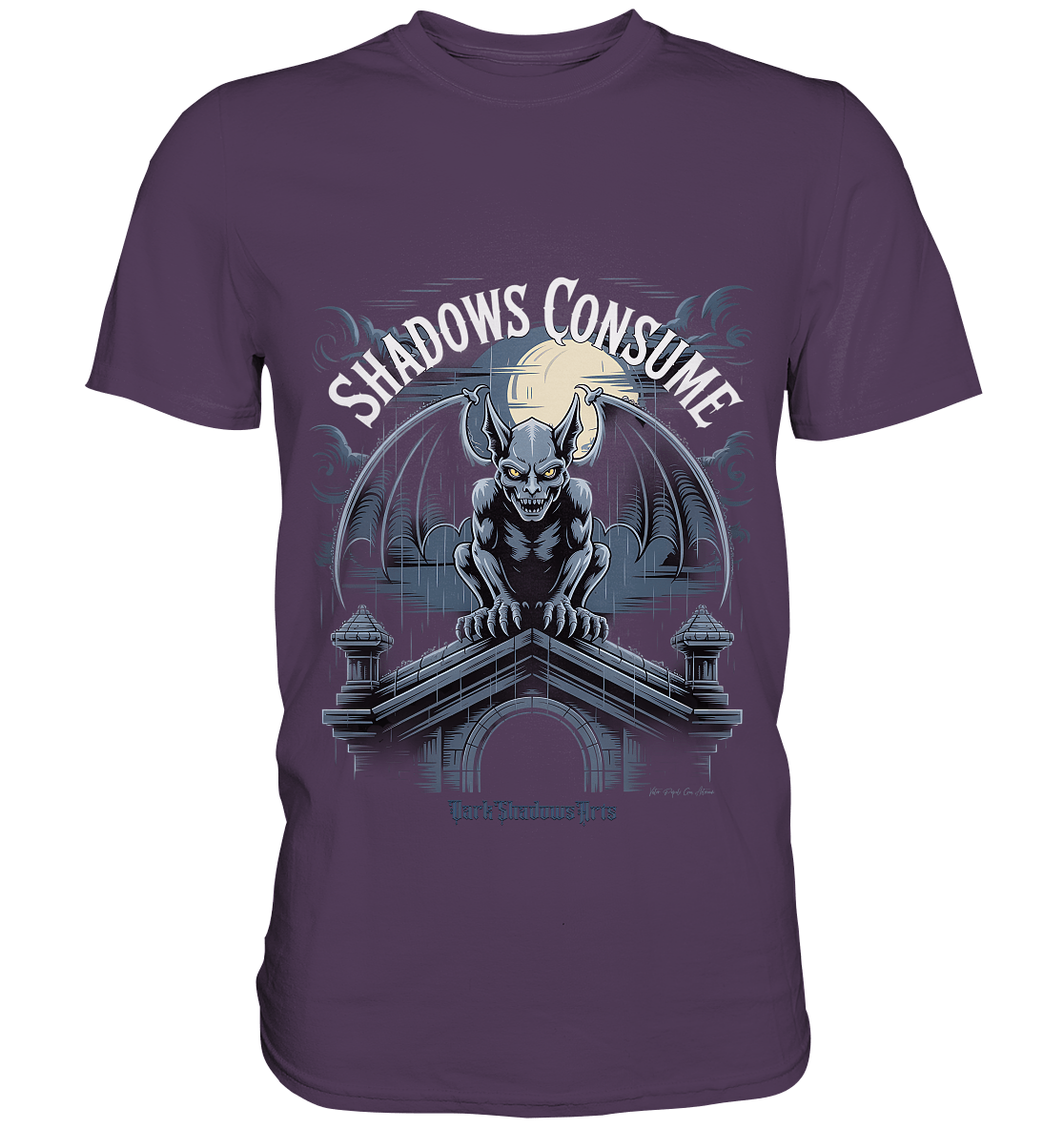 Shadows Consume - Das Geheimnis der Flügel in der dunklen Nacht - Premium Shirt | Unisex - Shirts | Dark Shadows Arts