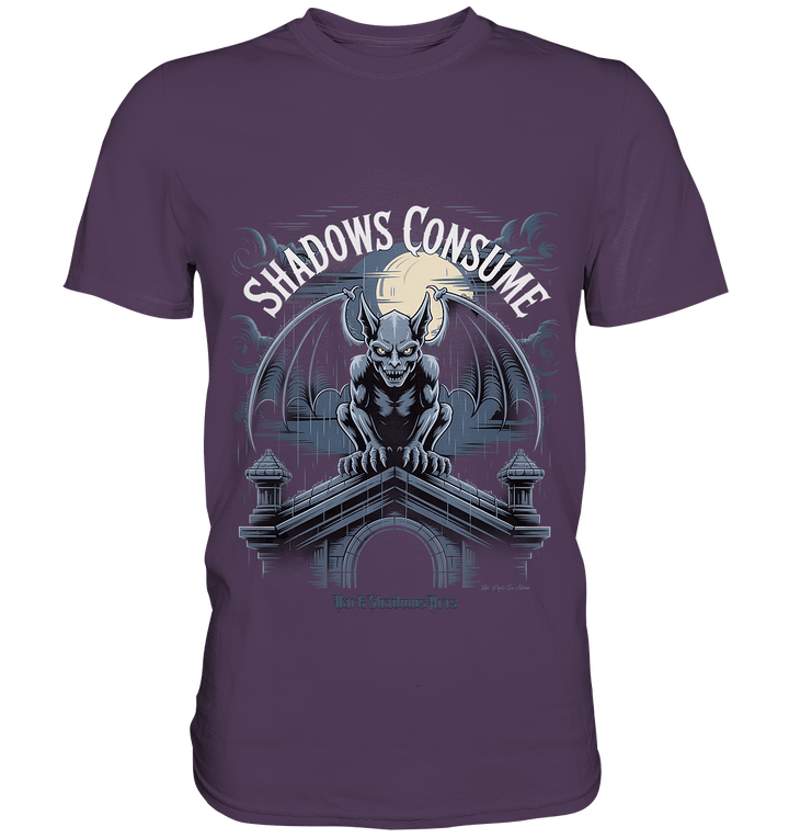 Shadows Consume - Das Geheimnis der Flügel in der dunklen Nacht - Premium Shirt | Unisex - Shirts | Dark Shadows Arts