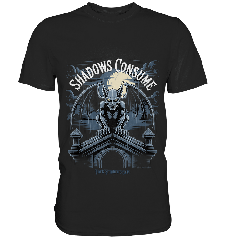 Shadows Consume - Das Geheimnis der Flügel in der dunklen Nacht - Premium Shirt | Unisex - Shirts | Dark Shadows Arts