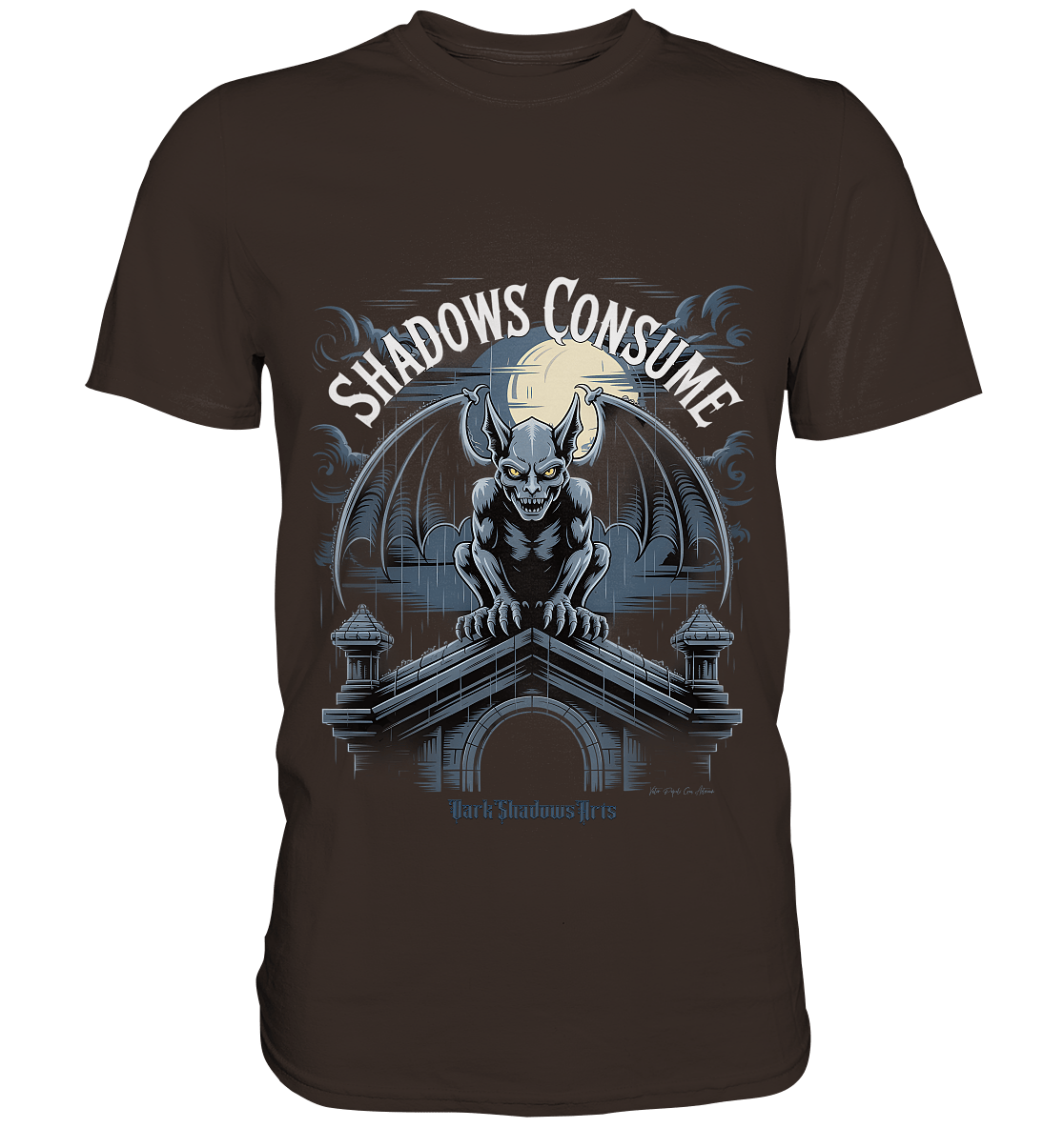 Shadows Consume - Das Geheimnis der Flügel in der dunklen Nacht - Premium Shirt | Unisex - Shirts | Dark Shadows Arts