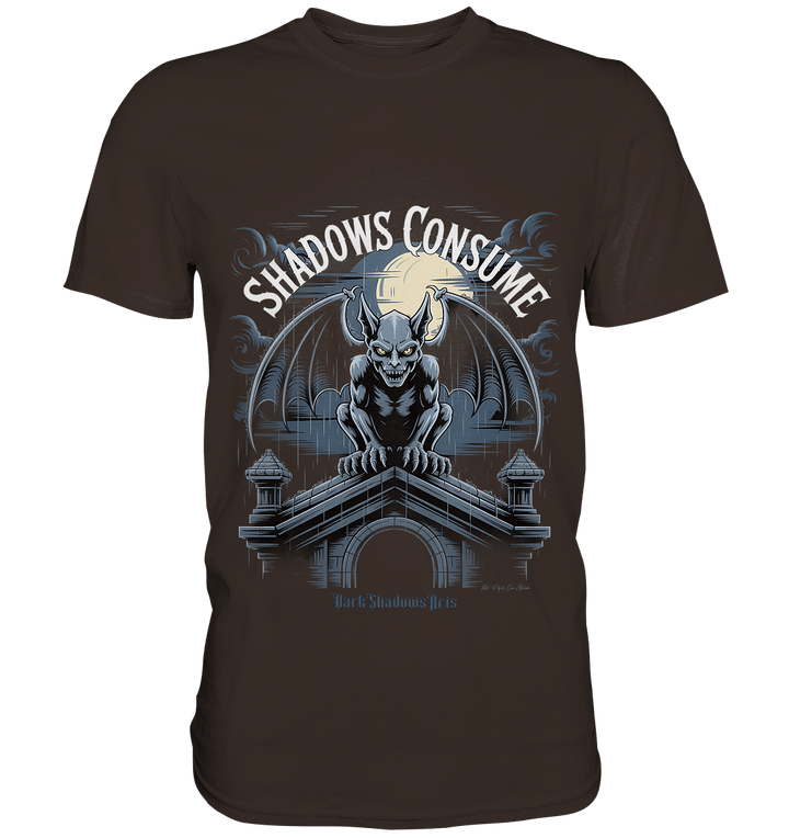 Shadows Consume - Das Geheimnis der Flügel in der dunklen Nacht - Premium Shirt | Unisex - Shirts | Dark Shadows Arts