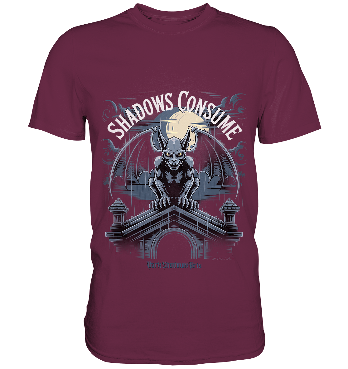 Shadows Consume - Das Geheimnis der Flügel in der dunklen Nacht - Premium Shirt | Unisex - Shirts | Dark Shadows Arts
