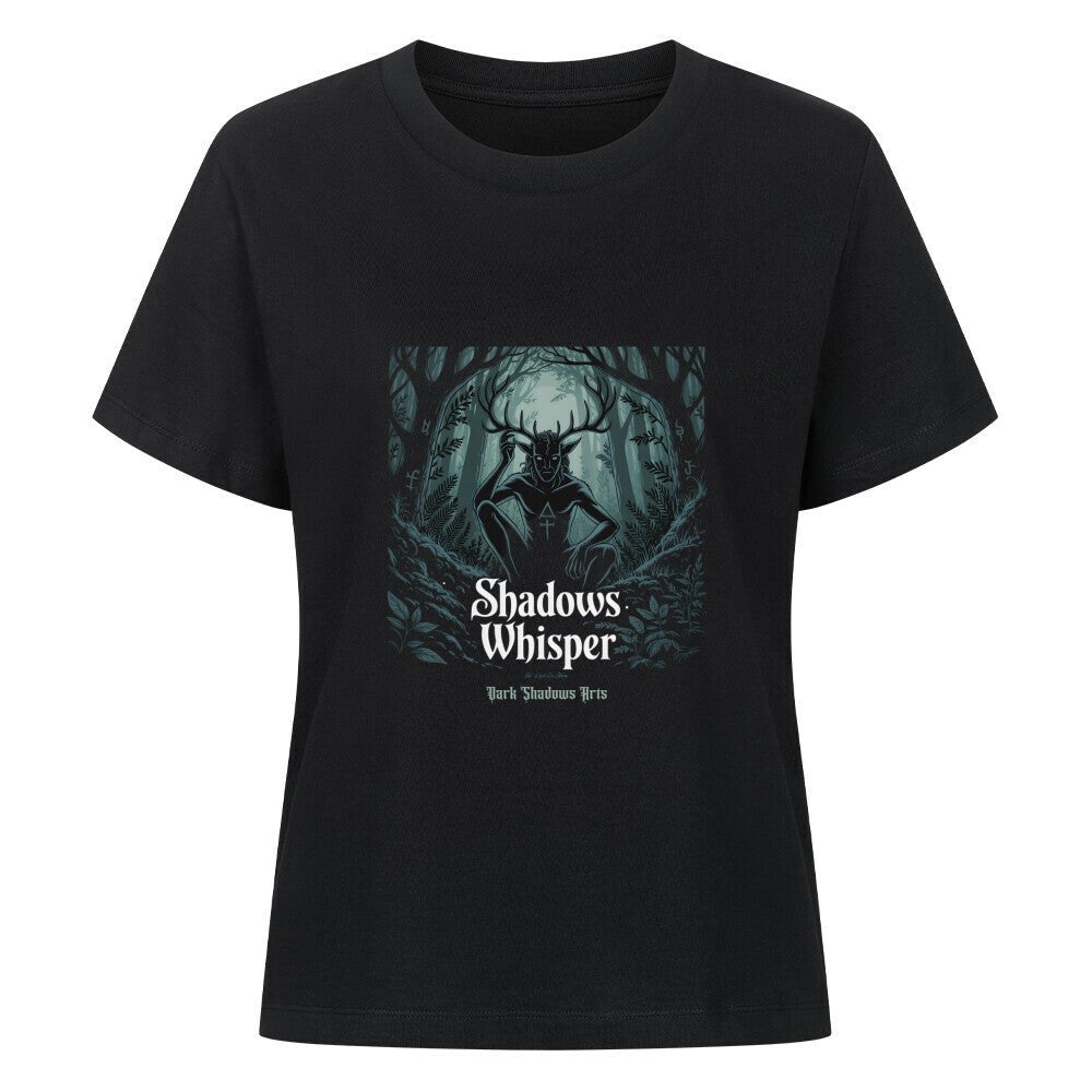 Shadows Whisper – Waldgeist Grillen & okkulte Runen – Premium Organic Shirt Women | T-Shirt | Dark Shadows Arts