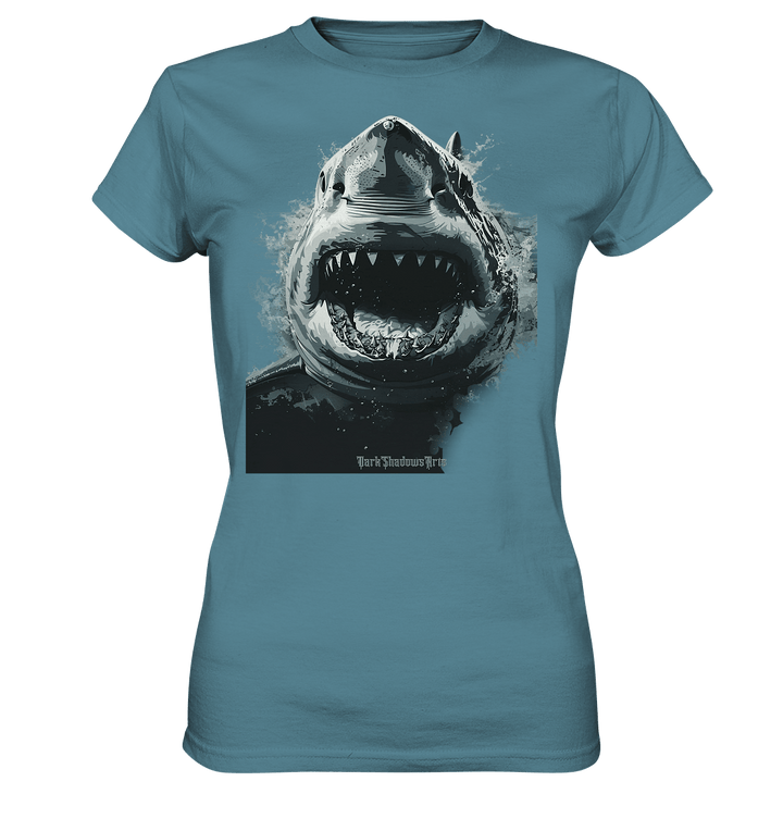 Shark of the Abyss – Die ungezähmte Kraft der Tiefsee - Ladies Premium Shirt | Lady - Shirts | Dark Shadows Arts