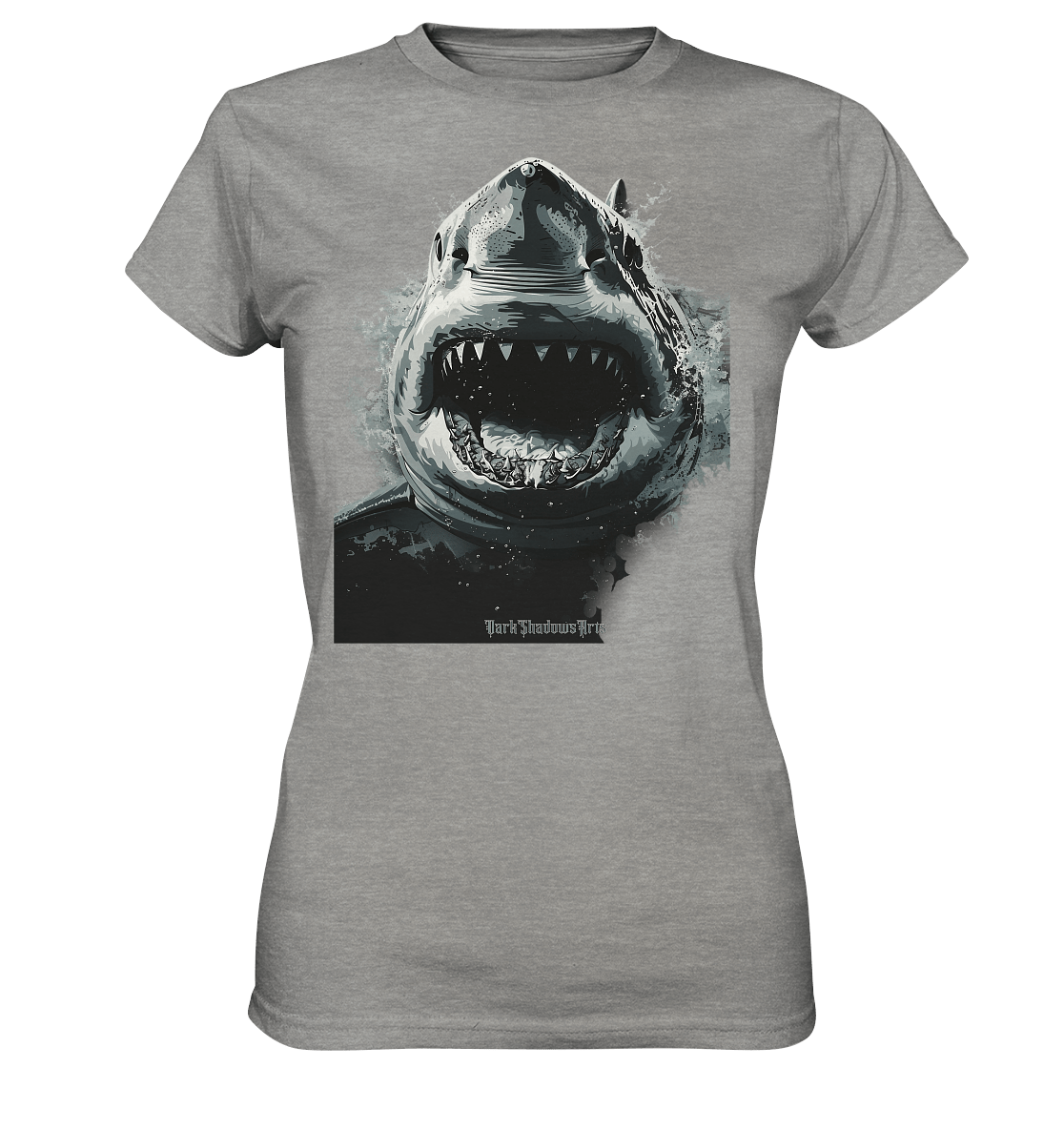 Shark of the Abyss – Die ungezähmte Kraft der Tiefsee - Ladies Premium Shirt | Lady - Shirts | Dark Shadows Arts