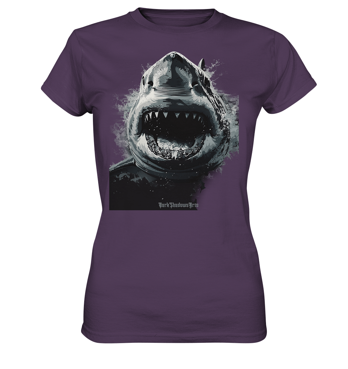 Shark of the Abyss – Die ungezähmte Kraft der Tiefsee - Ladies Premium Shirt | Lady - Shirts | Dark Shadows Arts