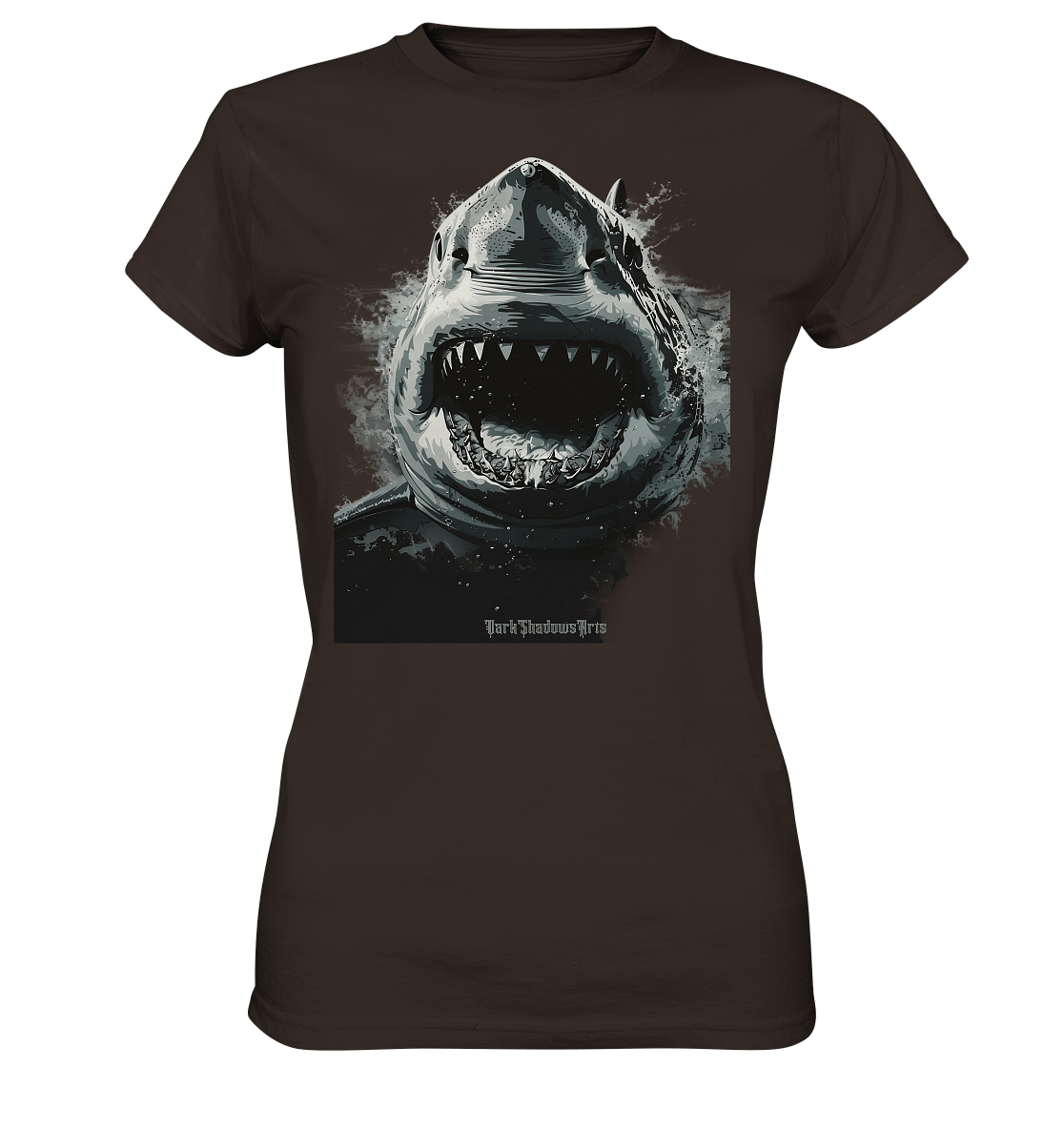 Shark of the Abyss – Die ungezähmte Kraft der Tiefsee - Ladies Premium Shirt | Lady - Shirts | Dark Shadows Arts