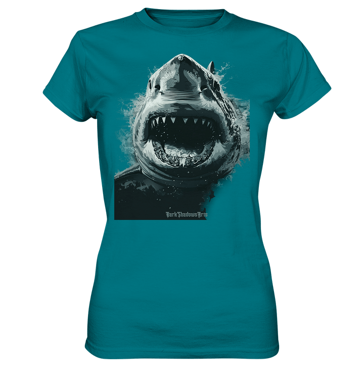 Shark of the Abyss – Die ungezähmte Kraft der Tiefsee - Ladies Premium Shirt | Lady - Shirts | Dark Shadows Arts