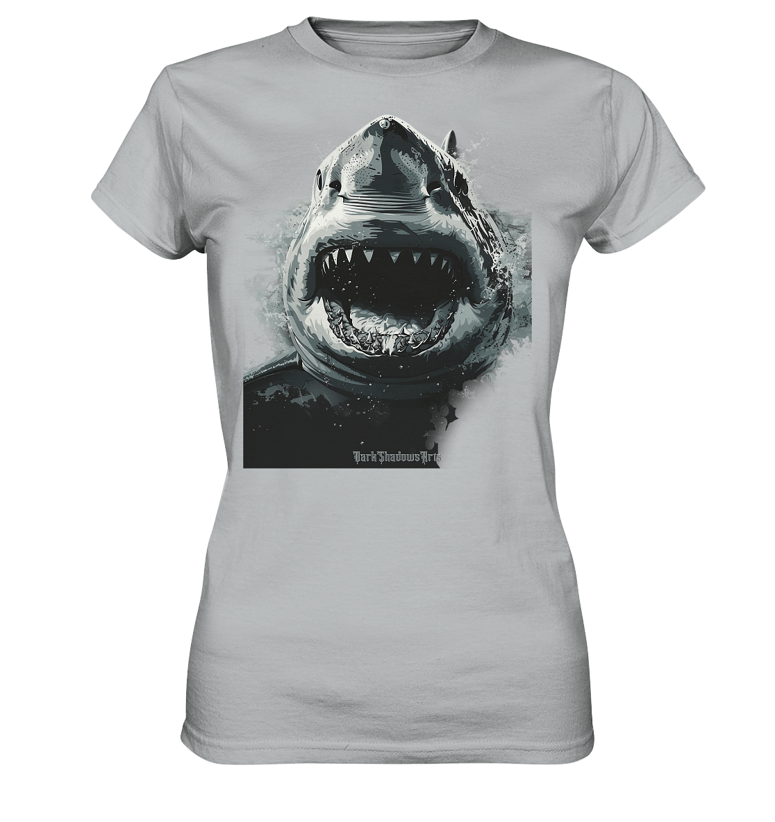 Shark of the Abyss – Die ungezähmte Kraft der Tiefsee - Ladies Premium Shirt | Lady - Shirts | Dark Shadows Arts