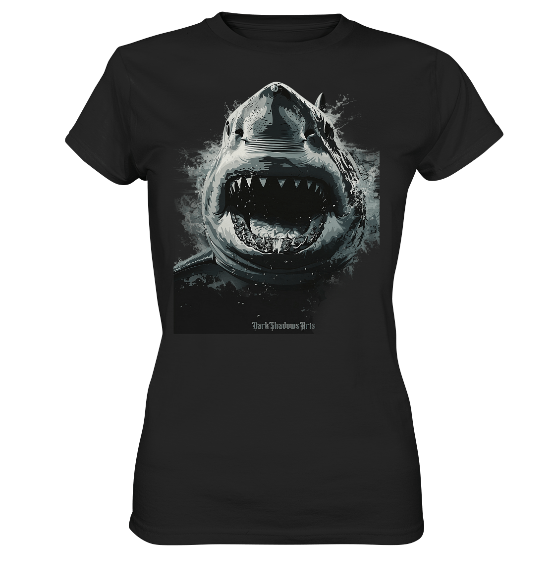 Shark of the Abyss – Die ungezähmte Kraft der Tiefsee - Ladies Premium Shirt | Lady - Shirts | Dark Shadows Arts