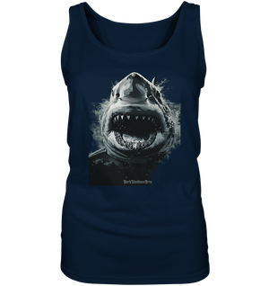 Shark of the Abyss – Die ungezähmte Kraft der Tiefsee - Ladies Tank - Top | Tank - Tops | Dark Shadows Arts